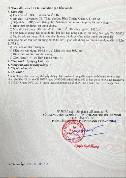 Chính Chủ Bán Nhà 142 Nguyễn Thị Thập Phường Bình Thuận Quận 7